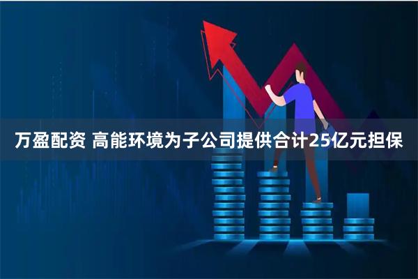 万盈配资 高能环境为子公司提供合计25亿元担保